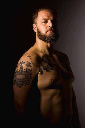 Boudoir photography of shirtless male